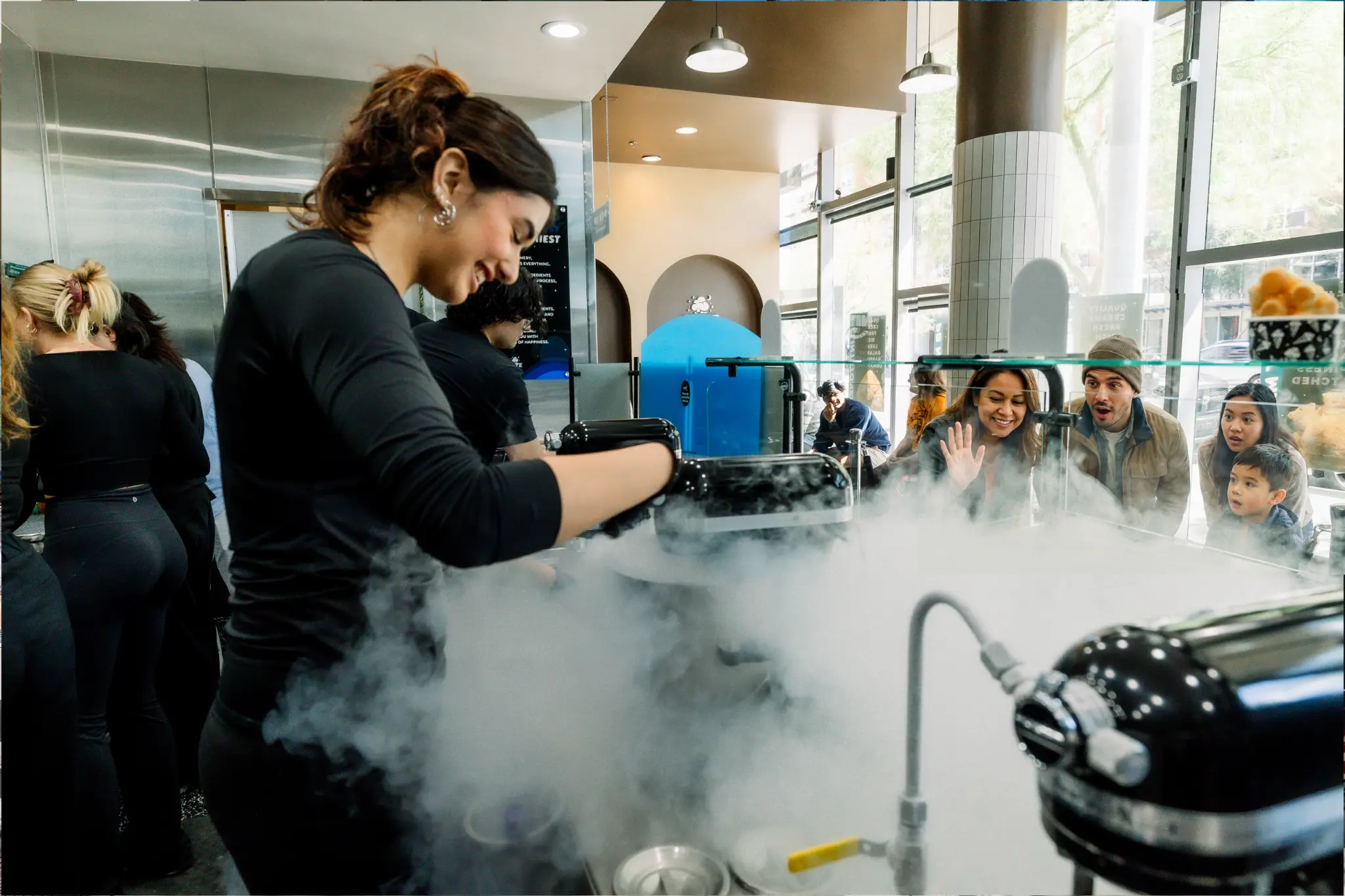 Nite Creamery ice cream made fresh with liquid nitrogen